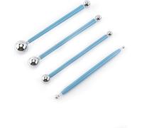 Subzonal-Moulage De Décoration De Gâteau De Boule, Ensemble D'outils De Sculpture D'argile De Stylet De Boule De 4 Pièces, Outil De Modélisation De Forme De Boule À Double Extrémité En Acier Inoxydab