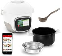 SUBZONAL-Moulinex Cookeo Touch Wifi Mini, Multicuiseur intelligent haute pression, 3 litres, 100 recettes intégrées et recettes gratuites via Wifi, écran tactile, YY5132FB, Blanc