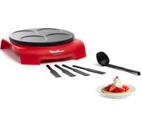 Subzonal-Moulinex Crêpière Électrique, 4 Empreintes, Revêtement Antiadhésif, Socle Thermoplastique, Rangement Accessoires Sous L¿Appareil, Pancakes, Fabriqué En France, Accessimo Crêpe Party Py312511
