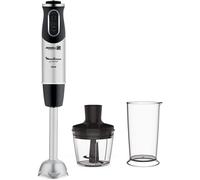 SUBZONAL-Moulinex DD6578 Quickchef 2 en 1 Mélangeur à Plongée 1000 W, Mixeur avec technologie Powelix et 10 vitesses, 2 accessoires, verre 800 ml et hachoir 500 ml, lames en acier inoxydable