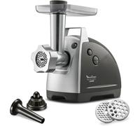 SUBZONAL-Moulinex Hachoir à Viande HV8 Hachoir Electrique 2200W 2 Grilles de Broyage Accessoires pour Kebbés et Saucisses Argent ME686832