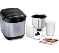 SUBZONAL-Moulinex Pain et Delices Machine à pain 1Kg 720W 20 programmes automatiques Programme sans gluten Programme yaourt Pain maison Pizza Pâte Confiture Porridge Yaourt Fromage frais Noir Inox OW