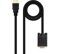 SUBZONAL-NANOCABLE 10.15.4348 - Câble de conversion HDMI vers VGA, HDMI mâle vers VGA mâle, Couleur noire, 1.8 m