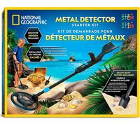 SUBZONAL-National Geographic Détecteur de Métaux Enfant ¿ Kit de Détection avec Bobine Étanche de 18,8 cm et Pelle, Idéal pour la Plage et la Chasse au Trésor dès 8 Ans