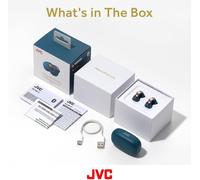 SUBZONAL-nearphones Style Clip d'oreille Ecouteurs sans Fils avec Boucle Brillante, Confortables, Bluetooth 5.3, Connexion multipoints, autonomie 24H, Application dédiée - HA-NP1T-A (Bleu Carnard)