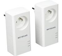 SUBZONAL-NETGEAR PLP1000-100FRS, Pack de 2 prises CPL 1000 Mbps avec Prise filtrée et 1 Port Ethernet, idéal pour avoir internet partout dans la maison et profiter du service Multi-TV à la maison san