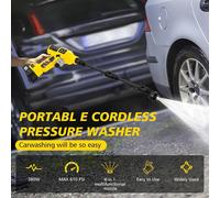 SUBZONAL-Nettoyeur haute pression sans fil, 610 psi, 380 W, compatible avec batterie Dewalt 20 V, avec buse de pulvérisation multifonction 6 en 1, 4 niveaux de nettoyage, tuyau de 5 m (batterie non i