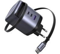 Subzonal-Nexode 100w Chargeur Usb C Rapide Avec Câble Rétractable Intégré Ganinfinity Compatible Avec Macbook Pro Air Iphone 17 Pro Max Air 16 Plus 15 14 13 12 Galaxy S25 Ultra S24 S23 Pixel 9 8 Ipad