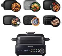 SUBZONAL-NF-GM600 Multicuiseur Electrique 6-en-1, 1400W, 40-250°C, 9 Modes Automatiques, 6 Accessoires, Extracteur de Fumée, Lavable au Lave-Vaisselle, Cordon de 2,5m, Noir