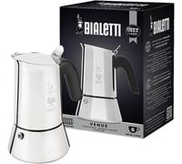 SUBZONAL-Nouvelle cafetière expresso Venus Induction, Plaque de cuisson en acier inoxydable, Adaptée à toutes les sources de chaleur, 6 Tasses, Aluminium, 235ml,Argent