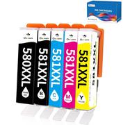SUBZONAL-OINKWERE Cartouche 580 581 XXL Compatible pour Canon PGI-580 CLI-581 XXL Cartouche Encre pour Cartouche 580 581 Multipack Pixma TR7550 TS705 TS705a TS6350 TS6350a TS6351 TS6351a TS6250 TS615