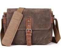 SUBZONAL-ONEGenug Sac D'appareil-Photo SLR Imperméable en Toile de Cire - Étui Vintage avec Tampon D'intercalaire