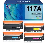SUBZONAL-ONLYU 117A Compatible pour 117a pour Toner HP MFP 178nw Toner Color Laser MFP 178nw 179fnw 150nw 150a 178nwg 179fwg 178 179 150 W2071A W2072A Cartouche de Toner (Noir Cyan Jaune Magenta)