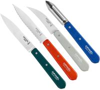 Subzonal-Opinel - Coffret De 4 Couteaux De Cuisine Les Essentiels Primo - N°112 Office, N°113 Cranté, N°114 Légumes, N°115 Éplucheur - Manche En Bois De Hêtre Verni