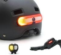 Subzonal-Overade Innovation Française - Éclairage Turn Pour Casque Vélo Et Trottinette, Rouge Avec Clignotants Droit-Gauche, Télécommande Oximote Incluse, Fonction Feu Stop En Option.