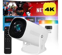 SUBZONAL-OVERMAX MULTIPIC Veer Mini projecteur 4K FullHD, Correction d'image Keystone, Image jusqu'à 200"", Wi-FI Bluetooth, 2000 Lumen 120 ANSI, Projecteur d'Étoiles, Télécommande, Android, Cinéma à