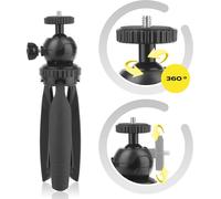 SUBZONAL-OVERMAX Tripod Stand Mini - Mini trépied Portable pour projecteurs, capacité de Charge 2 kg, Compatible avec Les Supports à Filetage 1/4 Pouce - réglage de l'angle et de la Hauteur 8,5-14cm
