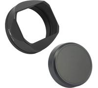 SUBZONAL-Pare-Soleil d'objectif carré en métal pour Appareil Photo Fuji Fujifilm FinePix x100vi X100V X100F X100 X100S X100T X70 Noir LH-X54B + Cap-X54B avec Capuchon et Bague d'adaptation 49 mm