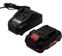 SUBZONAL-Parkside Batterie lithium-ion 20 V 2,0 Ah Pap 20 B1 Indicateur de niveau de charge Batterie de rechange pour appareils et outils Parkside avec câble de charge 21,5 V 2,4 A Chargeur PLG 20 C1