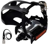 Subzonal-Pédale Vélo Clip & Courroie Pro - Double Face Résine Fibre De Carbone/Alliage 6061, Compatible Vélo D'exercice/Extérieur 9/16"" Avec Stickers Réfléchissants (Garantie 1 An)