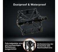 Subzonal-Pédales De Vélo 9/16"" En Aluminium - Pédales De Vélo Avec Roulements Étanches - Pédales Larges Antidérapantes À Plateforme Pour Vélos Électriques, Vtt, Vélos De Route, Pédales De Trekking
