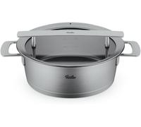 Subzonal-Phi Collection Marmite (24 Cm, 3,9 L) Avec Couvercle En Verre ¿ Grande Casserole En Acier Inoxydable, Adaptée À L'induction, Économe En Énergie, Passe Au Lave-Vaisselle, Qualité Supérieure