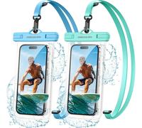 Subzonal-Pochette Étanche Smartphone Lot De 2 Sac Étanche Ipx8 Pour Téléphone Iphone 14 Pro Max, 13, 12, Se 3, 11, Xs Max, Xr, 8, 7, Galaxy S22/S21/S20 Jusqu'à 7.0 Pouces, Vert + Bleu