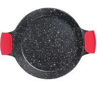 Subzonal-Poêle À Paella 32 Cm / 40 Cm ¿ Aluminium Brossé Avec Revêtement Antiadhésif Marbré ¿ Compatible Tous Feux Dont Induction & Four ¿ Poignées Amovibles Silicone ¿ Idéal 8 À 15 Personnes