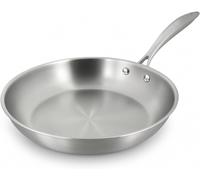 Subzonal-Poêle Inox 18/10 Triply 28cm Tous Feux Dont Induction Fabriquée En France - Sans Pfas Ni Substances Nocives - Compatible Lave-Vaisselle - Poignée Rivetée - 6020487