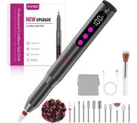 Subzonal-Ponceuse Pour Ongles Professionnel - 12 En 1 Lime A Ongle Electrique 35000rpm Avec Lcd Écran Numérique, Sans Fil, 5 Vitesses Réglables - Kit De Manucure Pédicure Rechargeable Vitesse