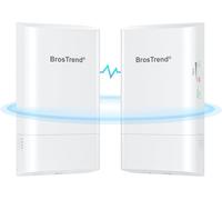 SUBZONAL-Pont WiFi Extérieur 5GHz 867Mbps, 1KM Pont WiFi Ethernet Point à Point Longue Portée, PtP/PtMP Plug and Play, 2X Bridge WiFi IP65, PoE Passif, sans Fil CPE pour Ferme Garage Bâtiment etc.