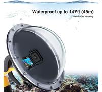 SUBZONAL-Port dôme pour GoPro Hero 12 11 10 9 Noir 45 m étanche avec boîtier pour caméra GoPro Hero 9 10 11 12 Accessoires de Photographie sous-Marine