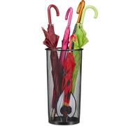 SUBZONAL-Porte-parapluie, Porte-canne universel en métal, Ø 26 cm, 50 cm de haut, noir