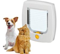 Subzonal-Porte Pour Chats Et Petits Chiens Swing 3 Chatière, Porte Basculante, Installation Universelle, Entrée Et Sortie Controlées À 4 Positions, Tunnel Partiel, Blanche, 22.5 X 5 X 25.2 Cm. (Openi