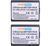 SUBZONAL-PowerTrust Lot de 2 batteries LP-E10 LPE10 pour Canon LP E10 / EOS 1100D, 1200D, 1300D, 1500D, 2000D, 3000D, 4000D, Rebel T3, T5, T6, T7, Kiss X50, Kiss X80