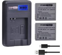 SUBZONAL-PowerTrust Lot de 2 batteries NB-4L et chargeur pour Canon IXUS 117 HS, IXUS 100 is, IXUS 130, IXUS 220 HS, IXUS 60, IXUS 70, IXUS 55, IXUS 80 is