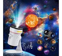 SUBZONAL-Projecteur Ciel Etoile,4K HD Réaliste Planetarium Projecteur avec 10 Disques de Film et 8 Couleurs de Veilleuse,Rotatif 360° Ciel Etoile Plafond avec Minuteur pour Décoration Chambre
