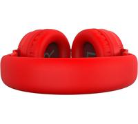 SUBZONAL-PuroBasic Casque Filaire avec limitation du Volume pour Enfants, Bandeau Pliable et réglable avec Microphone, Compatible avec Smartphones, tablettes et PC (Rouge)