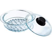 Subzonal-Pyrex - Panier Vapeur 20cm Et Couvercle Avec Bouton - Verre Borosilicate - Made In France