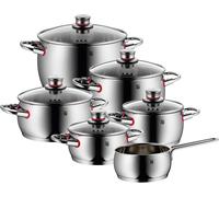 Subzonal-Quality One Jeu De 6 Casseroles À Induction, Avec Couvercle En Verre, En Acier Inoxydable Cromargan Poli, Sans Revêtement, Ouverture À Vapeur