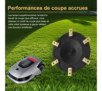 SUBZONAL-quipement : plateau à couteaux + 6 lames compatibles avec DREAME MOVA, Lame de tondeuse à gazon robotisée