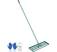 SUBZONAL-Râteau de Nivellement de Pelouse 91x25 cm Raclette à Gazon Manche en Acier 1981 mm Plaque de Base Alliage Aluminium Râteau Niveleur de Pelouse Robuste pour Terrain Cour de Golf Jardin Champs