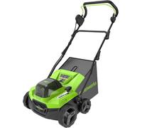 SUBZONAL-Râteau Scarificateur Aérateur Gazon Sans Fil Moteur Sans Balai, 3100 tr/min, Largeur Travail 38 cm, 5 Profondeurs, Bac Ramassage 45L,SANS batterie 40V ni Chargeur, Garantie 3 Ans GD40SC38II