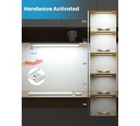 SUBZONAL-Reglette Led Cuisine 30cm, 56 LED 2 pièces Led Sans Fil, 3 Couleurs Temps & Dimmable Lampe de Placard, 2200mAh USB-C Rechargeable Led Cuisine Sous Meuble Veilleuse pour Armoire, Escalier