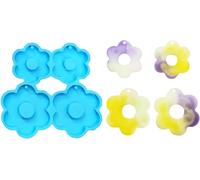 Subzonal-Résine Bijoux Moules, Porte-Clés Résine Moule Fleur Silicone Moule Pour Résine Pendentif Porte-Clés, Collier Boucles D'oreilles, Fabrication De Bijoux