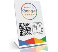 SUBZONAL-Review Tap Stand for Google Reviews - 1-Stand - QR & Tap NFC Stand - Passez votre avis sur Google Tap Stand - iPhone & Android - Boost my Reviews Stand - Configurer à la maison by , Blanc