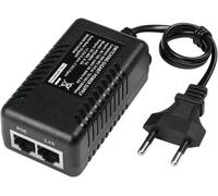 SUBZONAL-Revotech 48V Gigabit Injecteur PoE, PoE 48V/0.5A avec câble EU, IEEE 802.3af/at Passive PoE+ 10/100/1000Mbps, Distances jusqu'à 100M, Adaptateur PoE Plug and Play (POE4805-G)¿