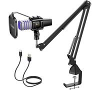 SUBZONAL-RGB Micro PC, USB Gaming Microphone Kit Condensateur Professionnel pour Streaming Podcast Studio Enregistrement Singing Youtube Gamer Chant Stream, pour Ordinateur de Bureau et Laptop TC30S+