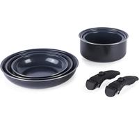 Subzonal-Rh03321eu7 Smart Clip Lot De 8 Ensemble De Casseroles Et Poêles - Empilables, Céramique Antiadhésives, 2 Poignées Détachables, Coffre-Fort Pour Table De Cuisson À Induction Et Four