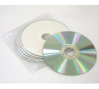 SUBZONAL-Ritek Lot de 10 CD-R vierges imprimables à jet d'encre blanc professionnel avec capacité d'enregistrement de 740 minutes, 640 Mo de stockage, vitesse d'écriture 52x, pochettes en plastique a